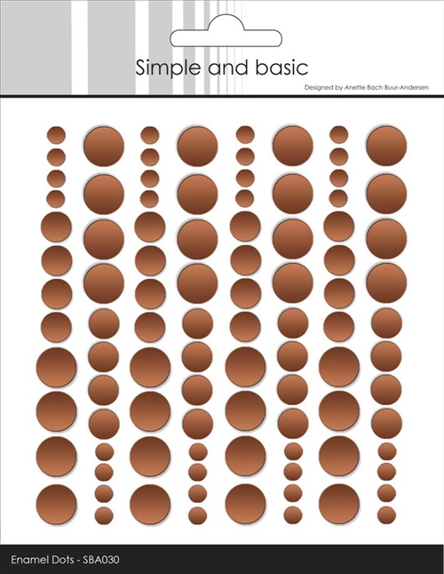 Simple and basic Enamel dots Metallic copper 4,6,8mm